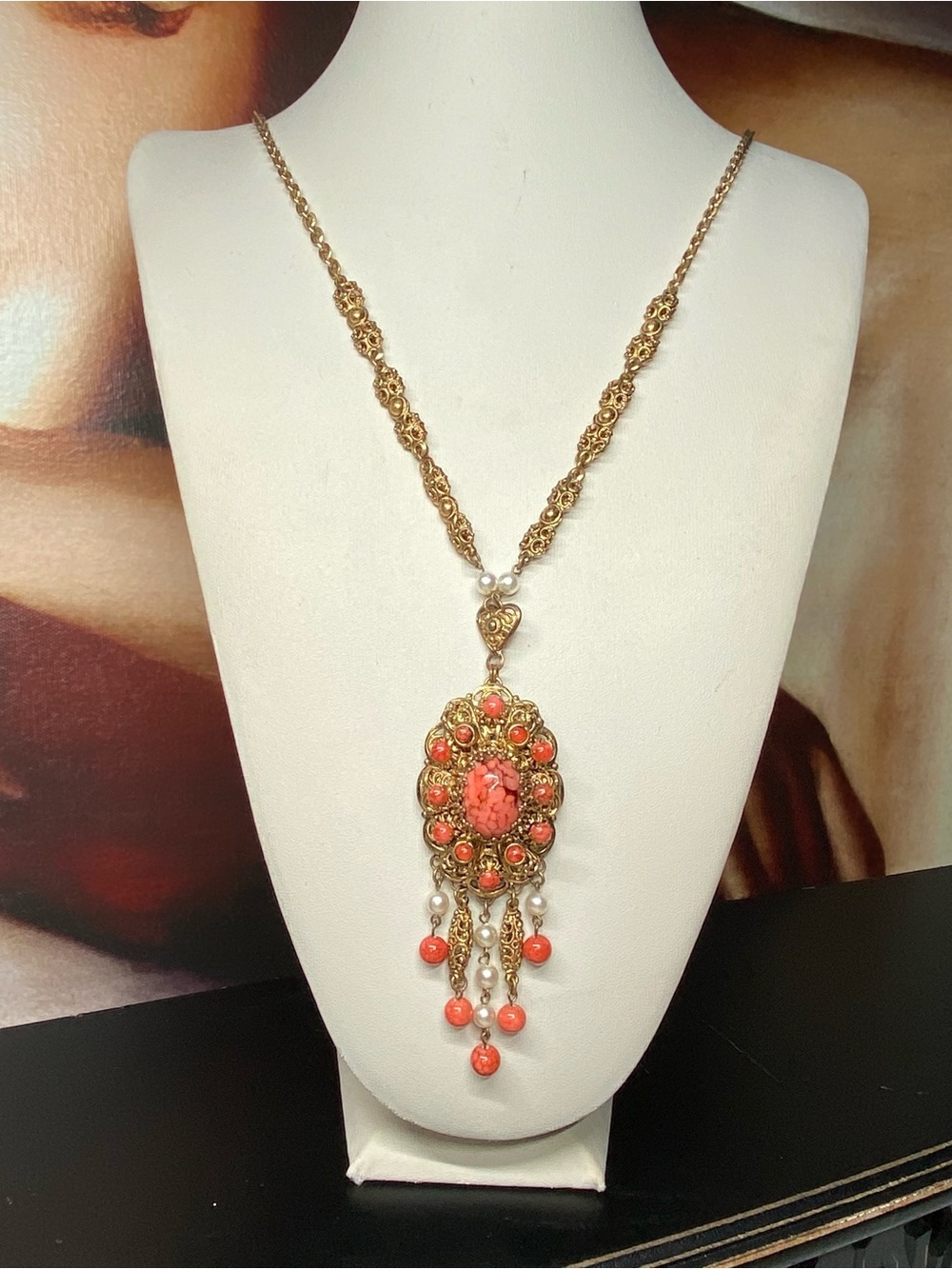 Vintage 1960’s Filigree Necklace West Germany